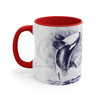 Orca Whale Blue Watercolor Art Accent Coffee Mug 11Oz