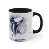 Orca Whale Blue Watercolor Art Accent Coffee Mug 11Oz