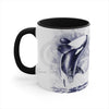 Orca Whale Blue Watercolor Art Accent Coffee Mug 11Oz