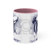 Orca Whale Blue Watercolor Art Accent Coffee Mug 11Oz Pink /
