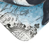 Orca Whale Blue Watercolor Vintage Map Art Bath Mat Home Decor