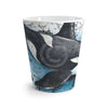 Orca Whale Blue Watercolor Vintage Map Art Latte Mug Mug