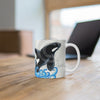 Orca Whale Breaching Dots Ink Art Mug 11Oz