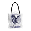 Orca Whale Breaching Purple Blue Watercolor Tote Bag Bags
