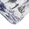 Orca Whale Breaching Purple Vintage Map Bath Mat Home Decor