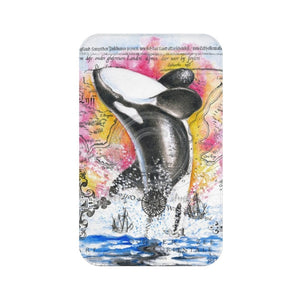 Orca Whale Breaching Rainbow Vintage Map Bath Mat Large 34X21 Home Decor
