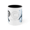 Orca Whale Compass Vintage Map Blue On White Art Accent Coffee Mug 11Oz Black /