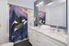 Orca Whale Cosmic Galaxy Art Shower Curtains Home Decor