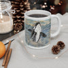 Orca Whale Grunge Vintage Map Watercolor Art Mug 11Oz