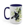 Orca Whale In The Kelp Forest Art Two-Tone Coffee Mugs 15Oz / Blue Mug