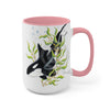 Orca Whale In The Kelp Forest Art Two-Tone Coffee Mugs 15Oz Mug