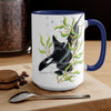 Orca Whale In The Kelp Forest Art Two-Tone Coffee Mugs 15Oz Mug