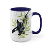 Orca Whale In The Kelp Forest Art Two-Tone Coffee Mugs 15Oz Mug