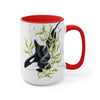 Orca Whale In The Kelp Forest Art Two-Tone Coffee Mugs 15Oz Mug