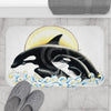 Orca Whale Mom And Baby Bath Mat Home Decor