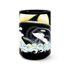 Orca Whale Mom And Baby Ii Black Mug 15Oz