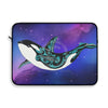 Orca Whale Nebula Galaxy Teal Purple Art Laptop Sleeve 15