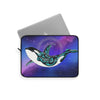 Orca Whale Nebula Galaxy Teal Purple Art Laptop Sleeve