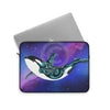 Orca Whale Nebula Galaxy Teal Purple Art Laptop Sleeve