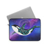 Orca Whale Nebula Galaxy Teal Purple Art Laptop Sleeve