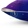 Orca Whale Nebula Galaxy Teal Purple Art Square Pillow Home Decor