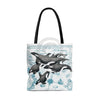 Orca Whale Pod Vintage Map White Tote Bag Bags