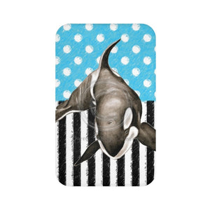 Orca Whale Polka Dot Blue Bath Mat Large 34X21 Home Decor
