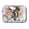 Orca Whale Rainbow Vintage Map Watercolor Ink Laptop Sleeve 13