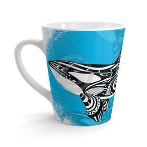 Orca Whale Spirit Tribal Ink Blue Latte Mug 12Oz Mug