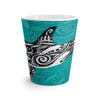 Orca Whale Spirit Tribal Ink Teal Latte Mug Mug
