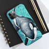 Orca Whale Teal Vintage Map Watercolor Art Case Mate Tough Phone Cases