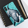 Orca Whale Teal Vintage Map Watercolor Art Case Mate Tough Phone Cases