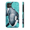 Orca Whale Teal Vintage Map Watercolor Art Case Mate Tough Phone Cases Iphone 11