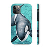 Orca Whale Teal Vintage Map Watercolor Art Case Mate Tough Phone Cases Iphone 11 Pro