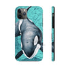 Orca Whale Teal Vintage Map Watercolor Art Case Mate Tough Phone Cases Iphone 11 Pro Max