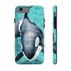 Orca Whale Teal Vintage Map Watercolor Art Case Mate Tough Phone Cases Iphone 6/6S