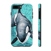 Orca Whale Teal Vintage Map Watercolor Art Case Mate Tough Phone Cases Iphone 7 Plus 8