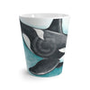 Orca Whale Teal Watercolor Art Latte Mug Mug