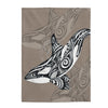 Orca Whale Tlingit Tribal Tattoo Taupe Ink Art Velveteen Plush Blanket 30 × 40 All Over Prints
