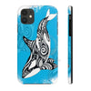 Orca Whale Tribal Blue Ink White Case Mate Tough Phone Cases Iphone 11