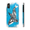 Orca Whale Tribal Blue Ink White Case Mate Tough Phone Cases Iphone X