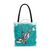 Orca Whale Tribal Doodle Teal Tote Bag Bags