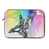 Orca Whale Tribal Ink Rainbow Laptop Sleeve 13