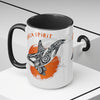 Orca Whale Tribal Orange Spirit Ink Art Two-Tone Coffee Mugs 15Oz Mug