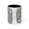 Orca Whale Tribal Spirit Grey Green Evergreen Ink Art Accent Coffee Mug 11Oz