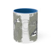 Orca Whale Tribal Spirit Grey Green Evergreen Ink Art Accent Coffee Mug 11Oz Blue /