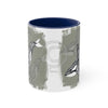 Orca Whale Tribal Spirit Grey Green Evergreen Ink Art Accent Coffee Mug 11Oz Navy /
