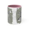 Orca Whale Tribal Spirit Grey Green Evergreen Ink Art Accent Coffee Mug 11Oz Pink /