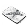 Orca Whale Tribal Tattoo Black White Laptop Sleeve