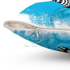 Orca Whale Tribal Tattoo Blue Square Pillow Home Decor